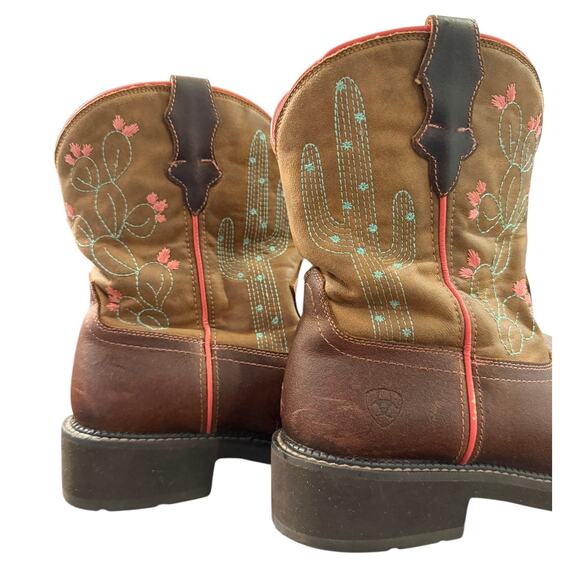 Ariat Fatbaby Heritage Cactus Boots Women’s 8 Cowgirl Western Workwear Rodeo - Picture 3 of 14